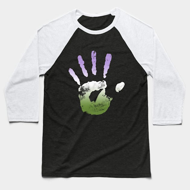 Genderqueer Handprint Baseball T-Shirt by Ryot